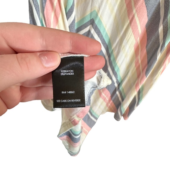 Torrid Maxi Handkerchief Chevron Pastel Dress Summer Sundress Torrid 1 US 14/16 - Picture 8 of 9